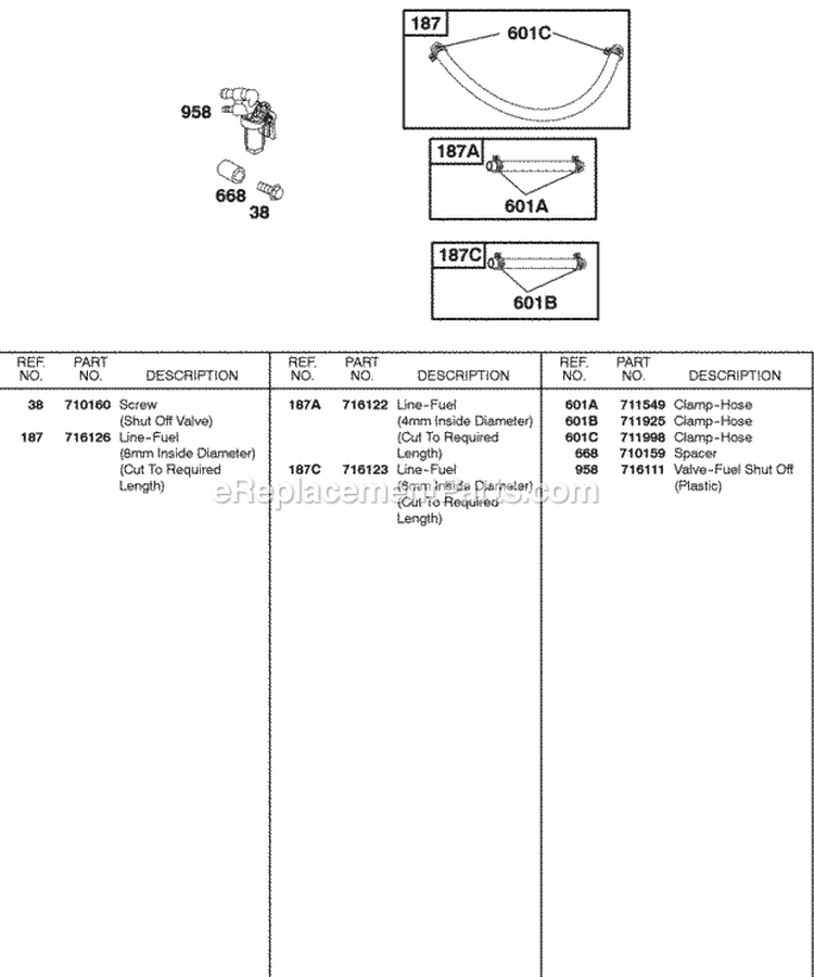 Page N Diagram and Parts List for 187432-0110-E1  Briggs and Stratton Engine